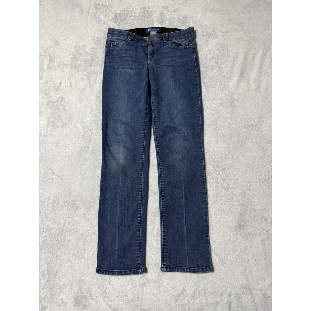 Democracy Jeans Women's 6 Straight Blue Medium Wash Denim Stretch 30x29